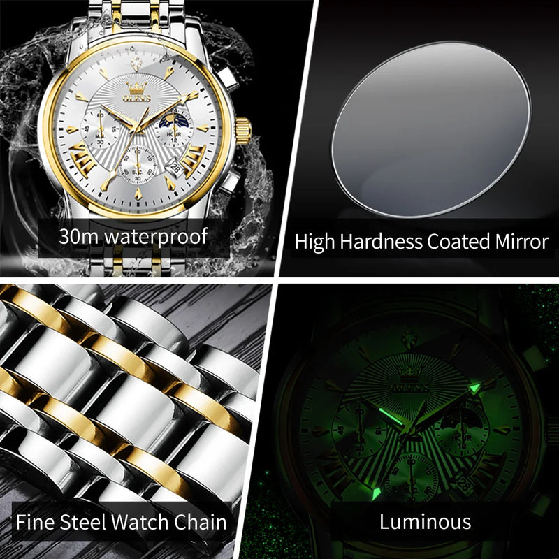 OLEVS Marca de luxo Quartz Watch frete grátis para todo brasil